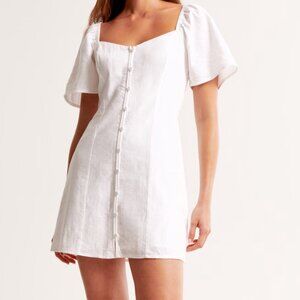 Linen-Blend Mini Dress